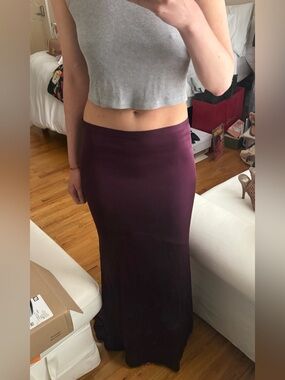 Haute Hippie Plum Maxi Skirt